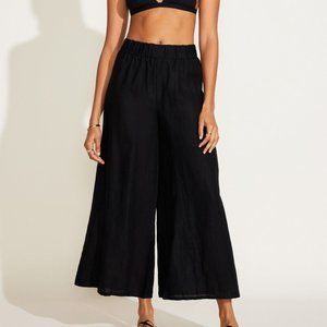 NEW Vitamin A Black Linen Tallows Pant, Size XS